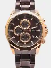 Коричневый мужские наручные часы Curren 8354 с хронографом