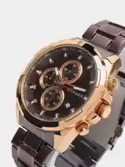 Коричневый мужские наручные часы Curren 8354 с хронографом