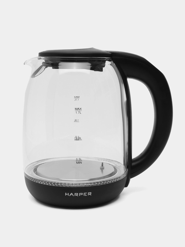 Электрический чайник Harper HWK-GD04, в стеклянном корпусе, 1,7 л