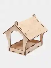 Бежевый кормушка - скворечник для птиц