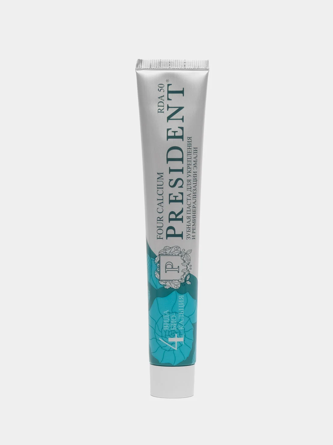Зубная паста PRESIDENT Four Calcium "Для укрепления эмали", 75г
