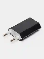 Черный сетевое зарядное устройство с USB-портом, блок питания 5В, 1А