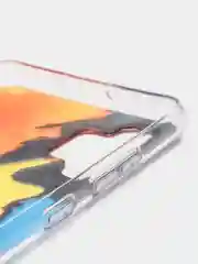 Светло-оранжевый силиконовый чехол Samsung A32 рисунком,из органического стекла