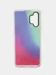 Индиго силиконовый чехол Samsung A32 рисунком,из органического стекла
