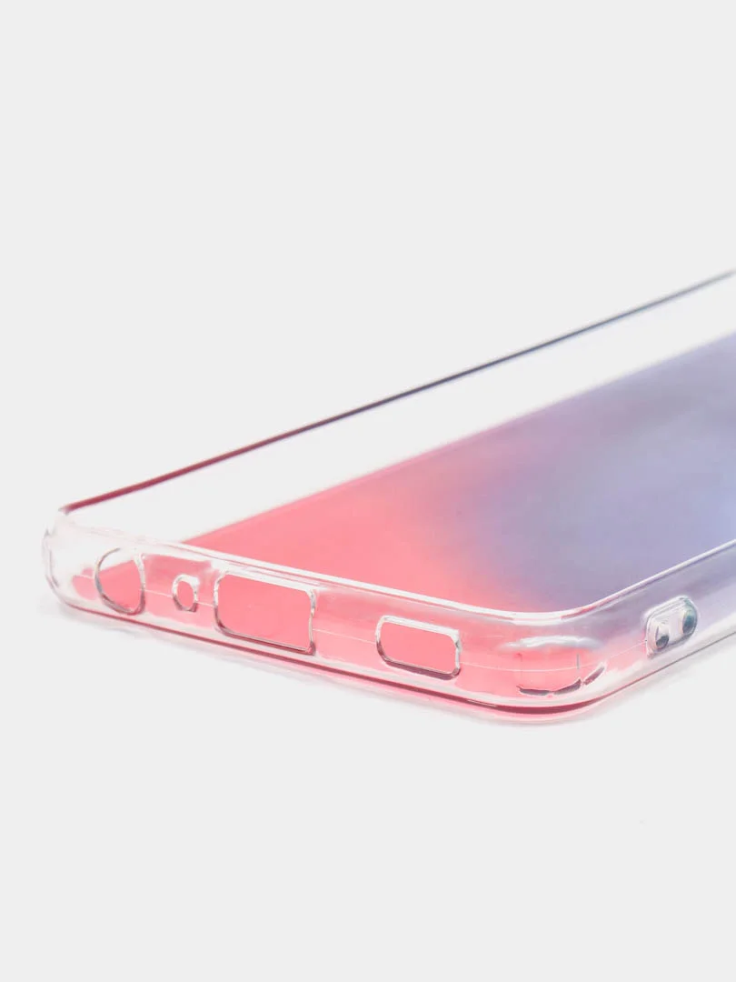 Индиго силиконовый чехол Samsung A32 рисунком,из органического стекла