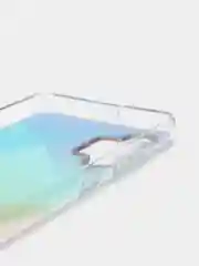 Мятный силиконовый чехол Samsung A32 рисунком,из органического стекла