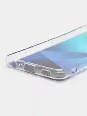 Синий силиконовый чехол Samsung A32 рисунком,из органического стекла