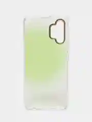 Лайм силиконовый чехол Samsung A32 рисунком,из органического стекла