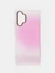 Фуксия силиконовый чехол Samsung A32 рисунком,из органического стекла