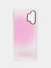 Фуксия силиконовый чехол Samsung A32 рисунком,из органического стекла