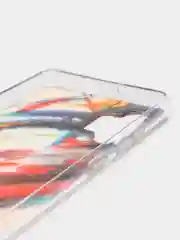 Алый силиконовый чехол Samsung A32 рисунком,из органического стекла