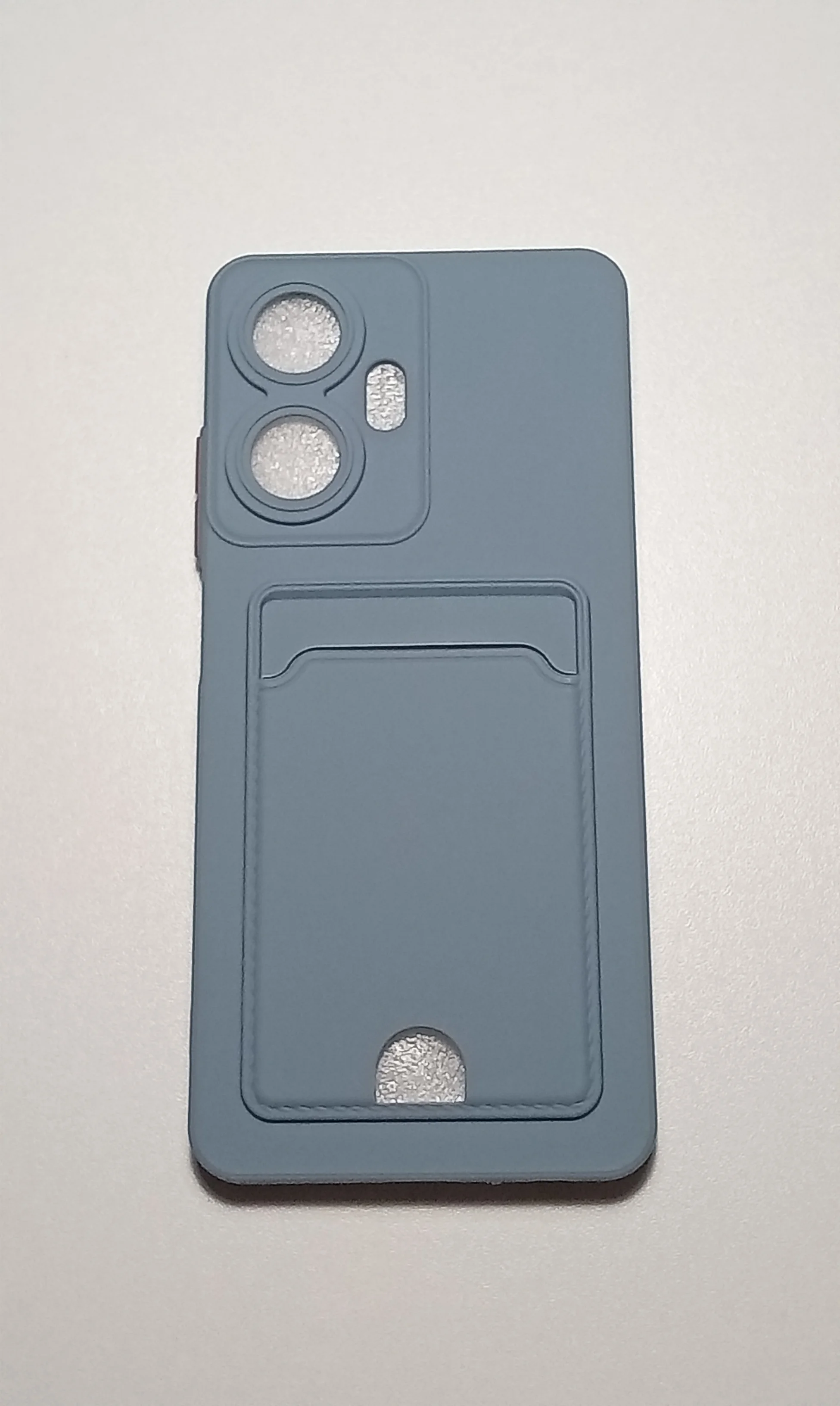 Серый чехол для REALME C55 , с защитой камеры и карманом для пластиковой карты