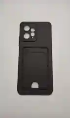 Черный чехол INFINIX HOT 30 с защитой камеры и карман для пластиковой карты