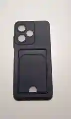 Синий чехол INFINIX HOT 30 с защитой камеры и карман для пластиковой карты