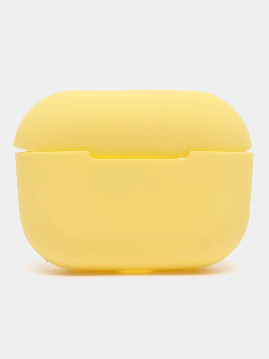 Желтый силиконовый чехол для наушников Airpods (Аирподс) 1, 2, 3, Pro, с карабином-держателем