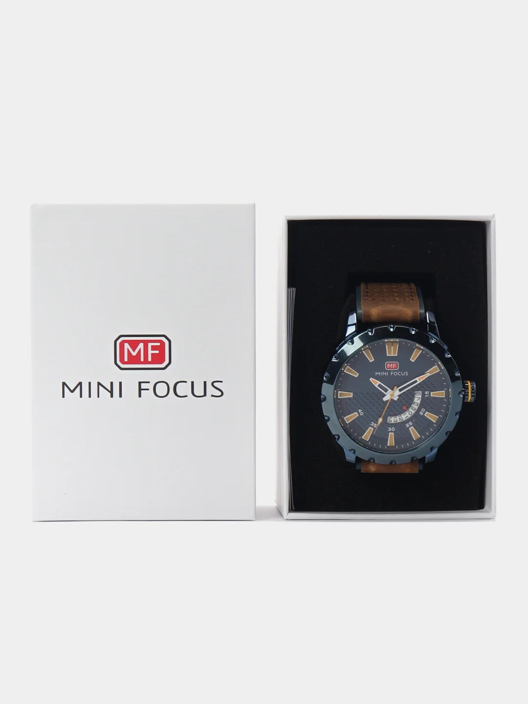 Синий мужские наручные часы Mini Focus MF0150G с календарём, в подарочной упаковке