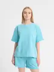 Бирюзовый спортивный костюм женский