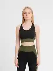 Черный спортивный бесшовный костюм, с лосинами