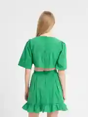 Зеленый костюм женский двойка, кофта и юбка / платье женское