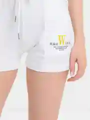 Белый шорты спортивные, женские, короткие