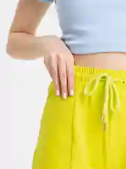 Салатовый шорты спортивные, женские, короткие