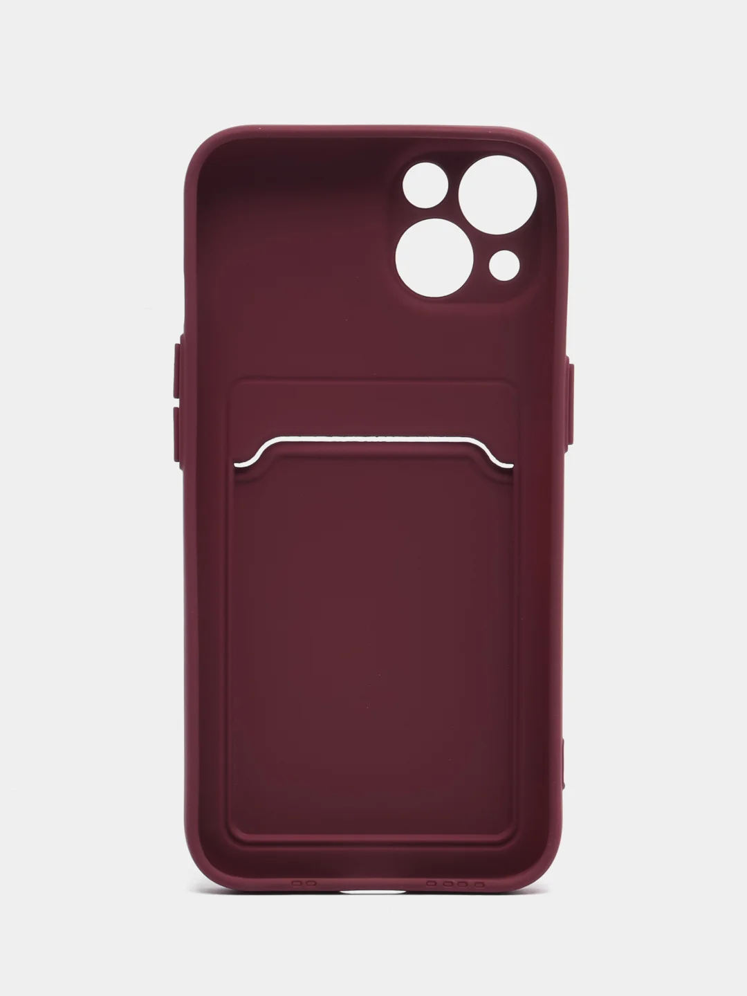 Бордовый чехол для iPhone 12, 13, Pro Max, 7, 8, SE 2020 с карманом для карт защита камеры динамика