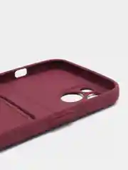 Бордовый чехол для iPhone 12, 13, Pro Max, 7, 8, SE 2020 с карманом для карт защита камеры динамика