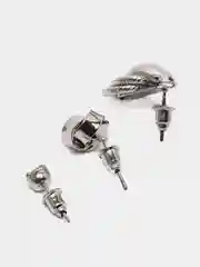 Серебряный серьги женские, сережки женские, набор сережек 3 пары