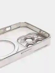 Серебряный чехол на iPhone MagSafe прозрачный, силиконовый, бампер. Чехол для телефона iPhone 13, 12