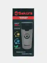 Термокружка Sakura TM-01-380Z с кнопкой, шампань/champagne, 0,38 л