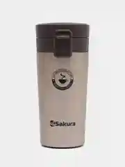 Термокружка Sakura TM-01-380Z с кнопкой, шампань/champagne, 0,38 л