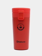 Термокружка Sakura TM-01-380CL с кнопкой коралловый/coral 0,38 л