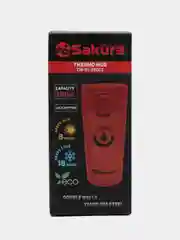 Термокружка Sakura TM-01-380CL с кнопкой коралловый/coral 0,38 л