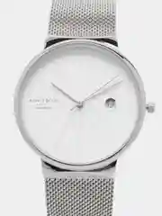 Серебряный мужские наручные часы Mini Focus MF0176G с календарём, в подарочной упаковке