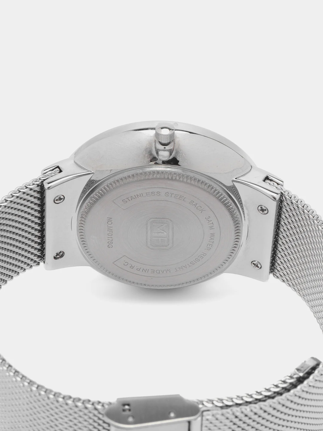 Серебряный мужские наручные часы Mini Focus MF0176G с календарём, в подарочной упаковке