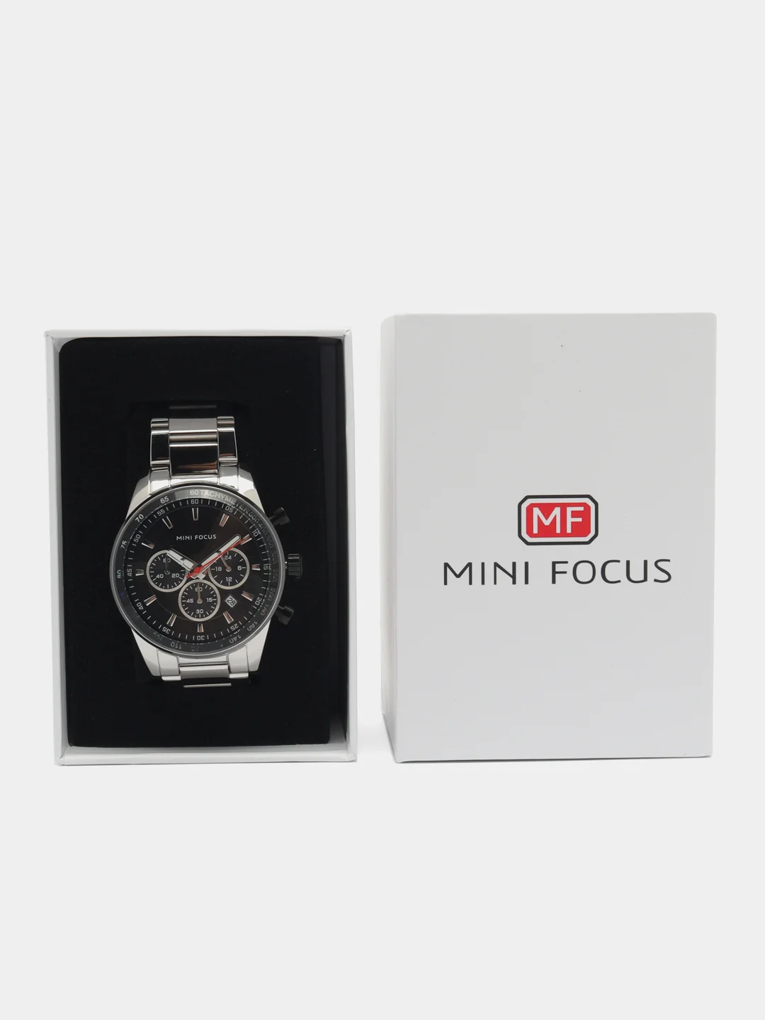 Угольный мужские наручные часы Mini Focus MF0187G с хронографом, в подарочной упаковке