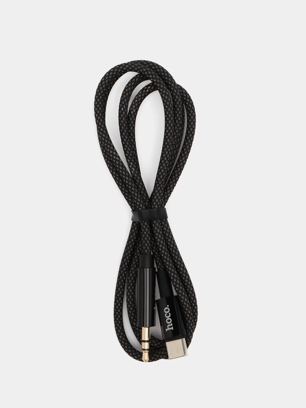 Аудиокабель aux на Type-c, Кабель-переходник Hoco UPA19, AUX 3.5mm - Type-C, 1 м