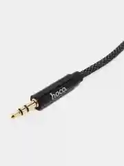 Серебряный аудиокабель aux на Type-c, Кабель-переходник Hoco UPA19, AUX 3.5mm - Type-C, 1 м