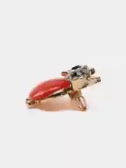 Коралловый брошь "Сова", кошачий глаз