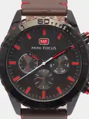 Коричневый мужские наручные часы Mini Focus MF0007G с хронографом, в подарочной упаковке