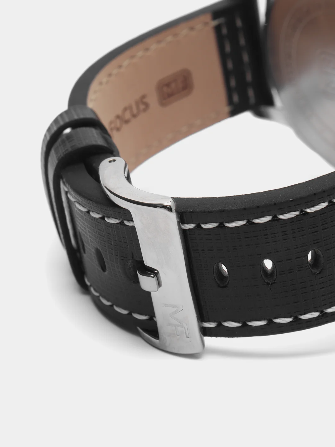 Серебряный мужские наручные часы Mini Focus MF0013G с календарём, в подарочной упаковке