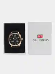 Золотой мужские наручные часы Mini Focus MF0013G с календарём, в подарочной упаковке