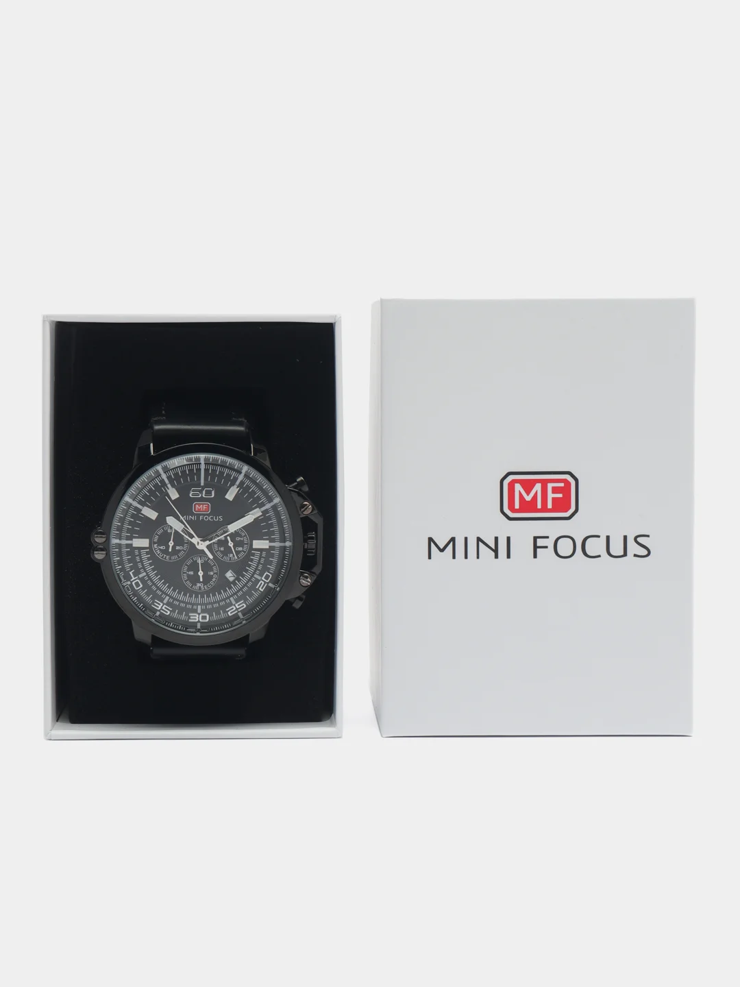 Угольный мужские наручные часы Mini Focus MF0095G, с хронографом, в подарочной упаковке