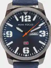 Синий наручные часы Mini Focus MF0032G, мужские, с календарём, в подарочной упаковке