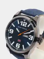 Синий наручные часы Mini Focus MF0032G, мужские, с календарём, в подарочной упаковке