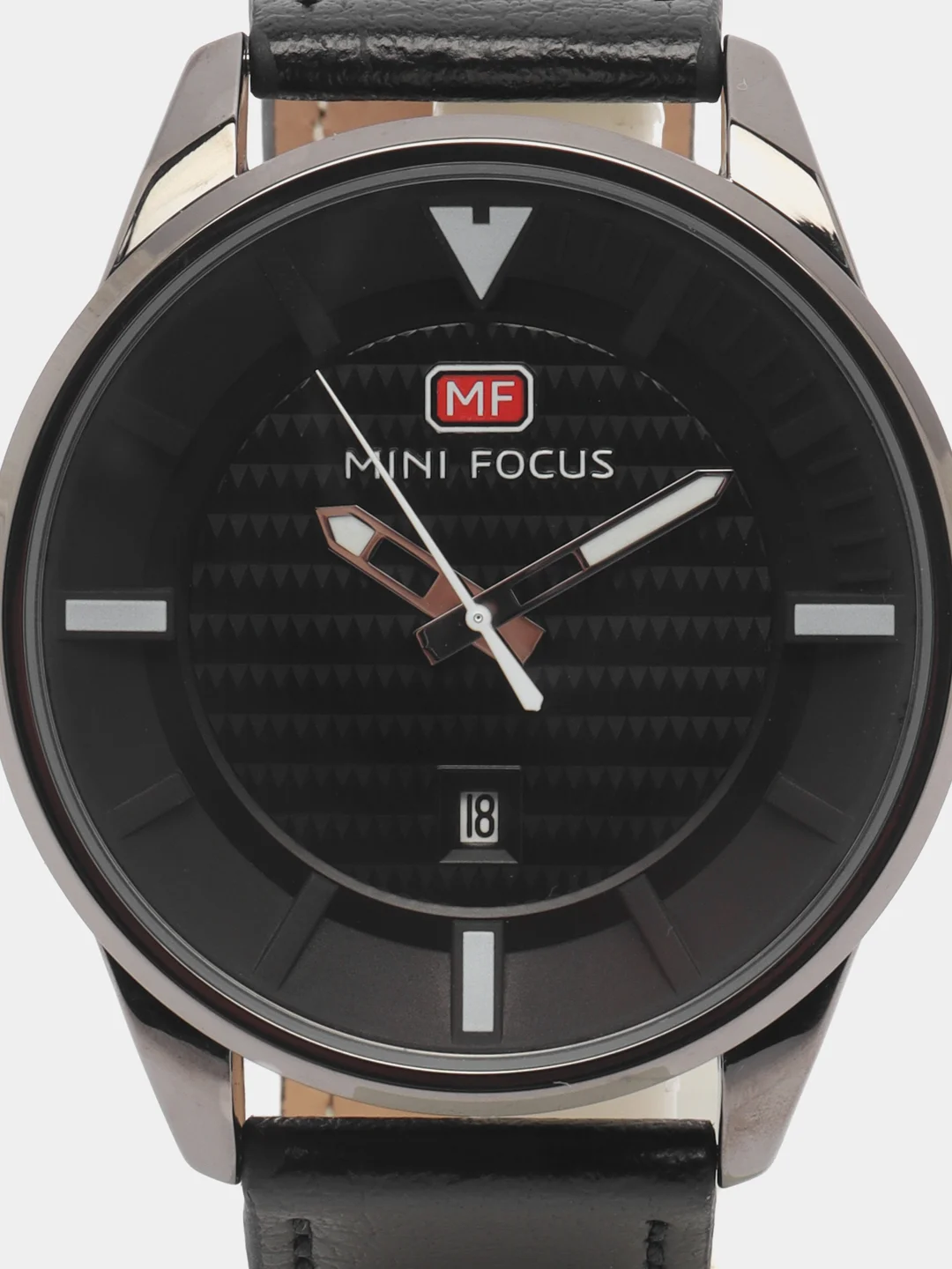 Черный мужские наручные часы Mini Focus MF0026G c календарём, в подарочной упаковке