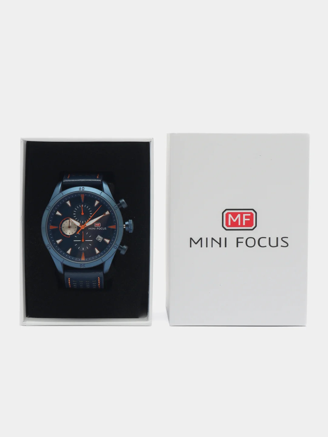 Серый мужские наручные часы Mini Focus MF0011G с хронографом, в подарочной упаковке