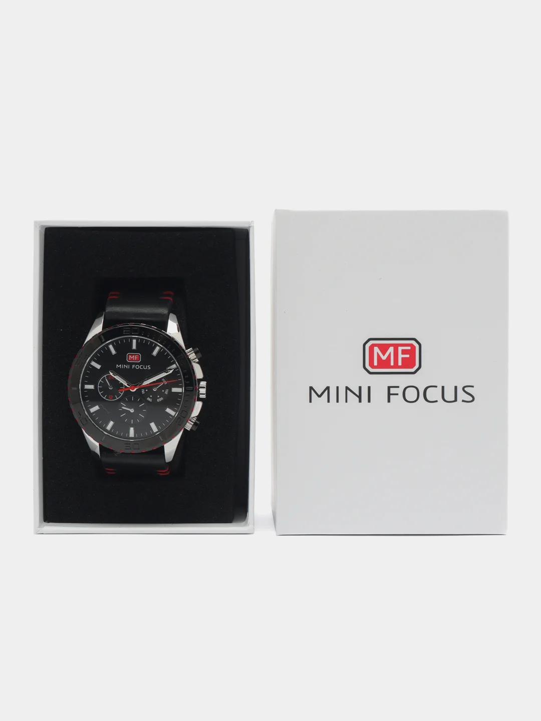 Угольный мужские наручные часы Mini Focus MF0007G с хронографом, в подарочной упаковке