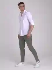 Приглушённый хаки джинсы мужские летние