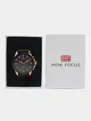 Черный мужские наручные часы Mini Focus MF0007G с хронографом, в подарочной упаковке